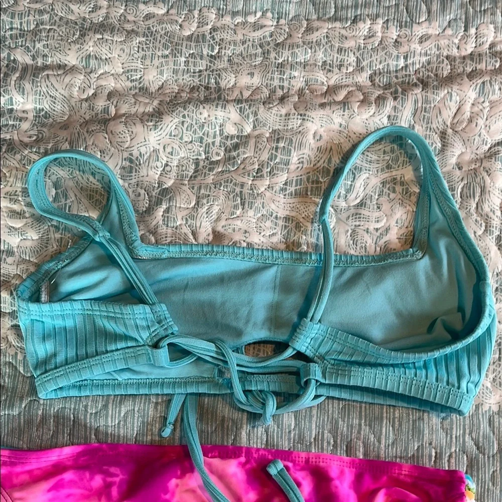 Pink and Teal Bikini Set - Picture 4 of 5